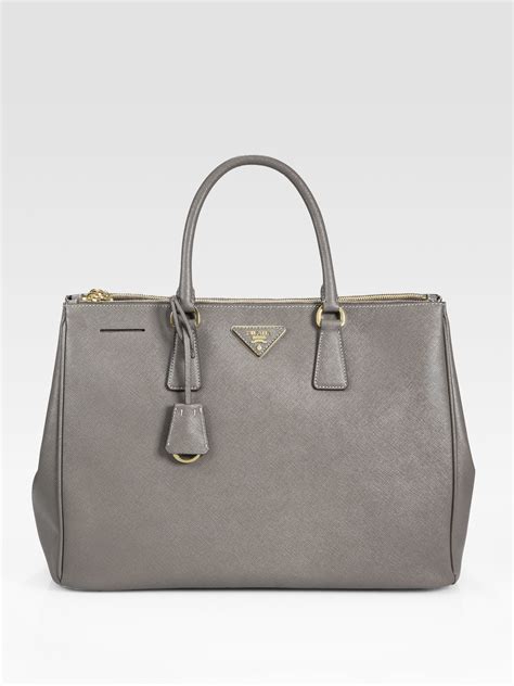 prada saffiano double tote grey|Prada saffiano lux mini.